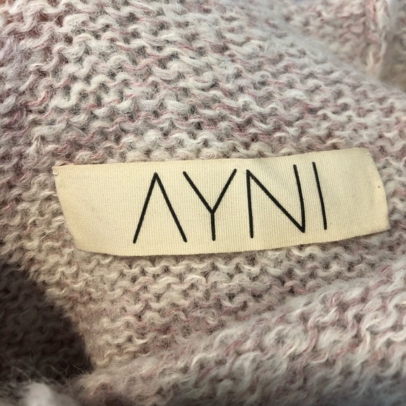 REVOLVE- AYNI Women's One Size Pink/White Handmade Knit Long Sleeve Top - Picture 4 of 13